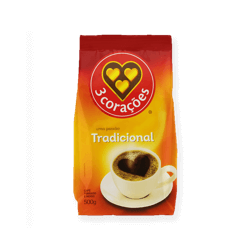 Café Tradicional Pouch 3 Corações 500g