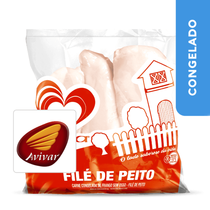 Filé de Peito de Frango Envelopado CX 20Kg - Rara