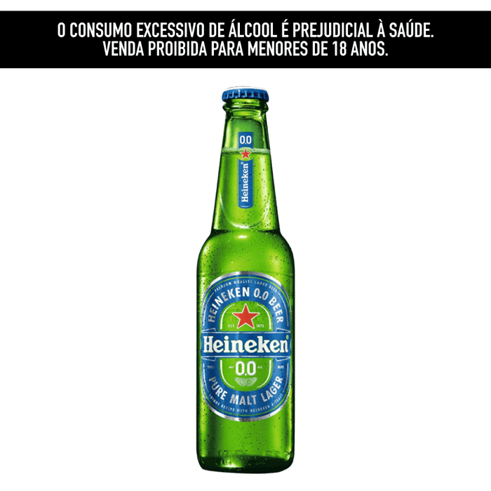Cerveja Heineken 0,0% long neck 330ml