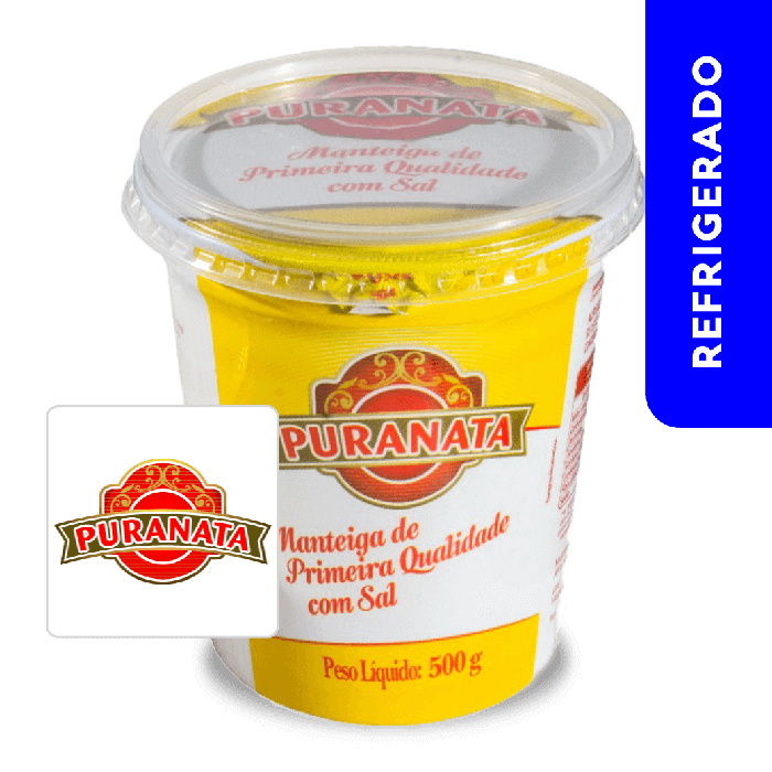 Manteiga com Sal 500g - Puranata