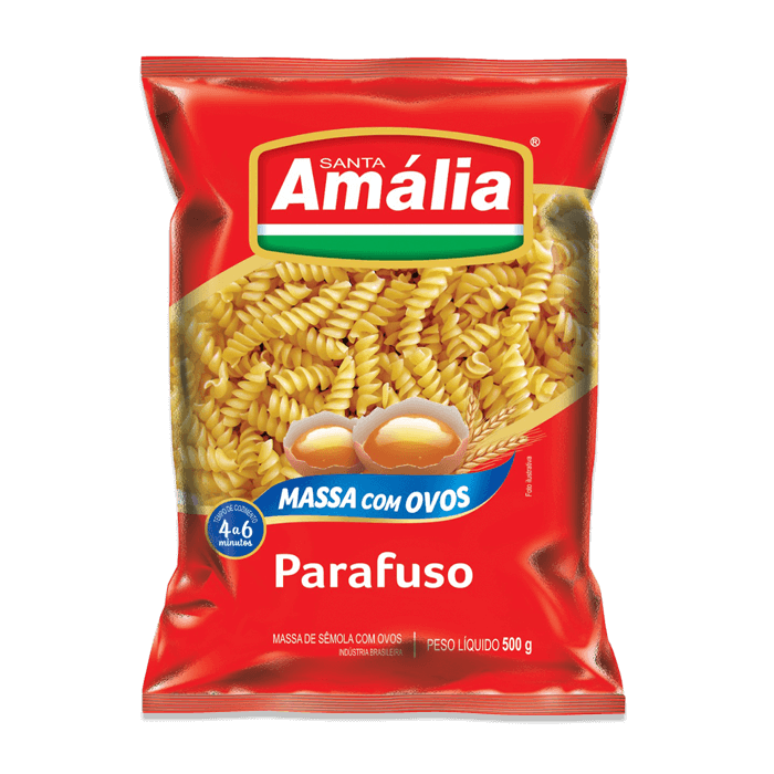 Macarrão Parafuso com Ovos Santa Amália 500g
