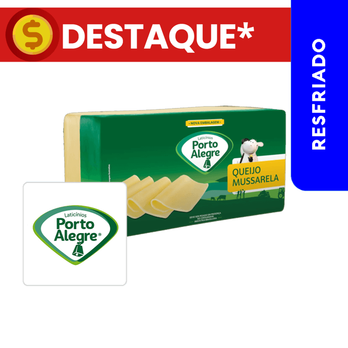 Queijo Mussarela 3.9kg - Porto Alegre