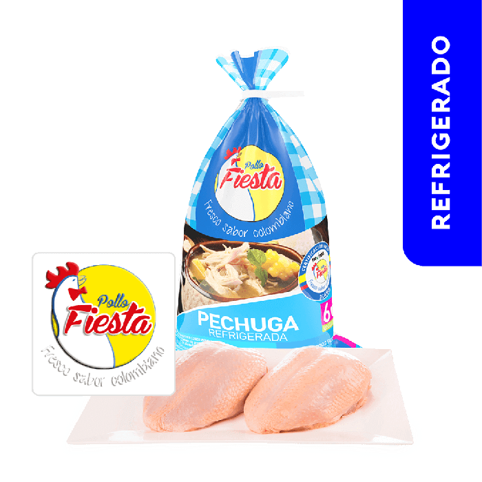 Pechuga con Hueso y Piel Sin Marinar Mediana Pollo Fiesta