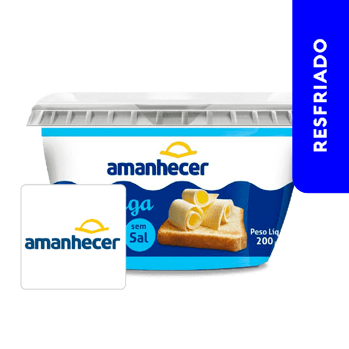 Manteiga Extra Sem Sal 200g - Amanhecer