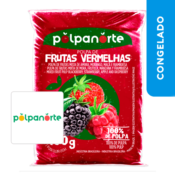 Polpa de Frutas Vermelhas 1kg - Polpa Norte