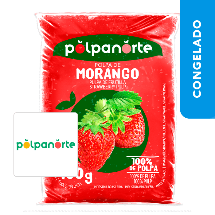 Polpa de Morango 1kg - Polpa Norte