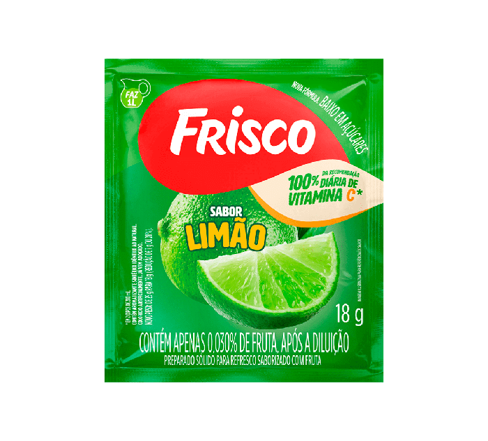 Refresco em Pó Frisco Limão Display 18x18g