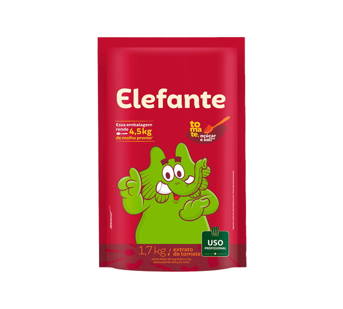 Extrato de Tomate Sachê 1.7kg - Elefante