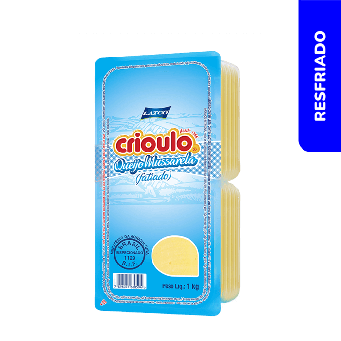Queijo Mussarela Fatiada 1kg - Crioulo