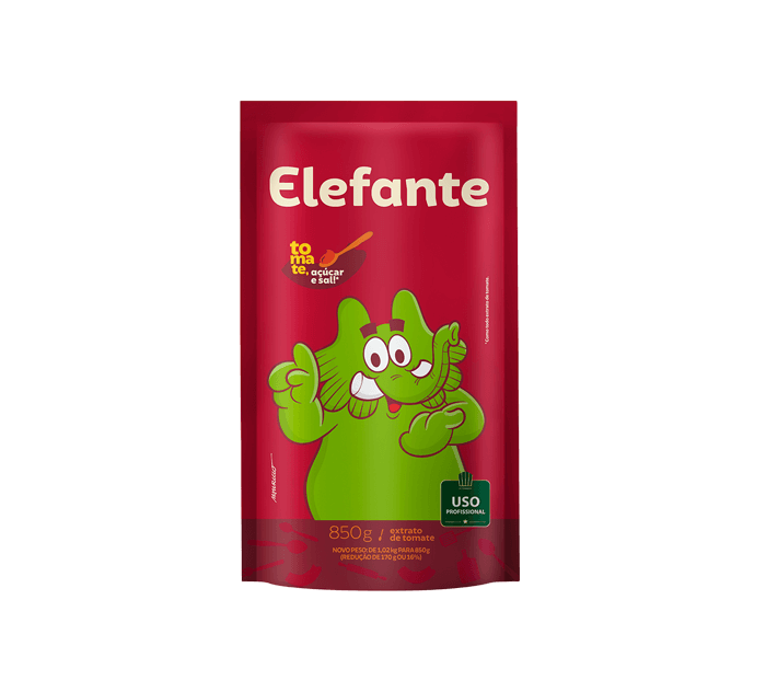 Extrato de Tomate Sachê 850g - Elefante