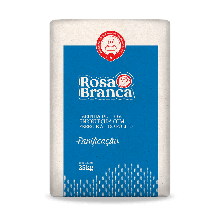 Farinha de Trigo Para Panificação Rosa Branca 25kg