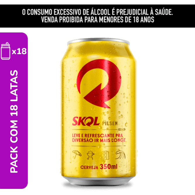 Cerveja Skol Pilsen Lata 350ml