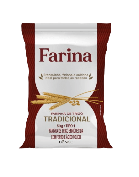 Farinha de Trigo Embalagem de Plástico 5Kg - Farina