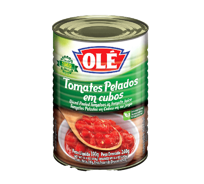 Tomates Pelados em Cubos 240g - Olé