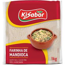 Farinha de Mandioca Crua Fina Kisabor - 1kg