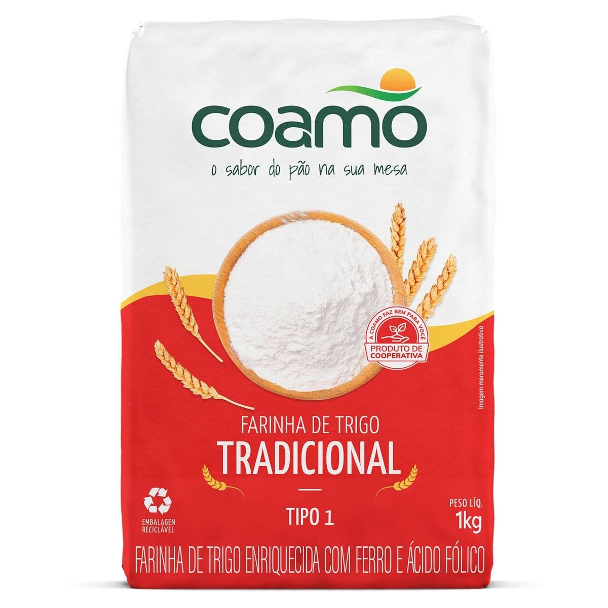 Farinha de Trigo Tradicional Coamo - 10x1kg
