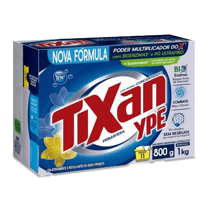 Sabão em pó Tixan Primavera Ypê 800g