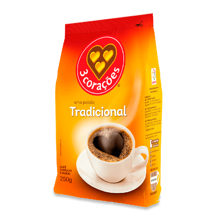 Café 3 Corações Tradicional Pouch 250g