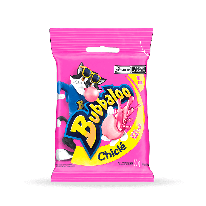 Chiclete Bubbaloo Tutti-Frutti Bag com 10 unidades