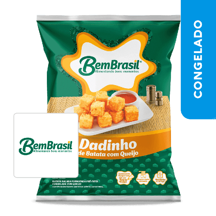 Dadinho Pré-Frito de Batata Com Queijo 1.05kg - Bem Brasil