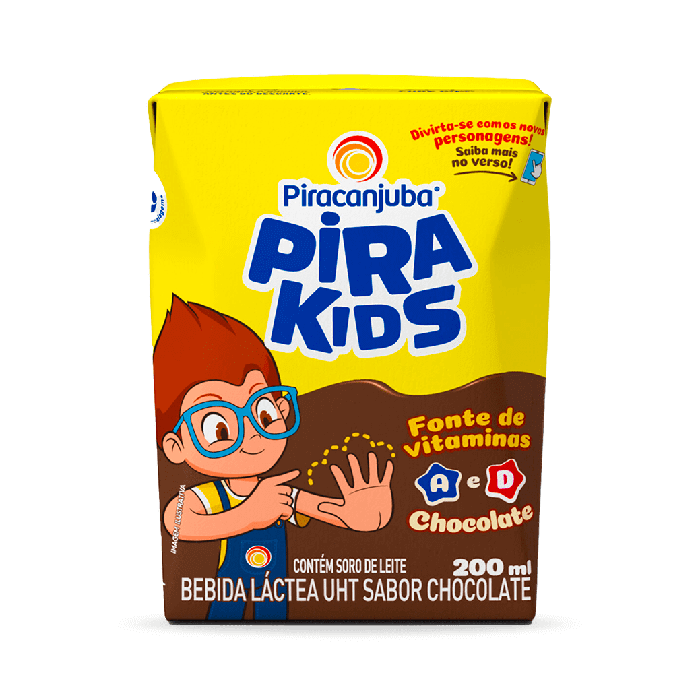 Bebida Láctea Sabor Chocolate Pirakids 200ml - Piracanjuba