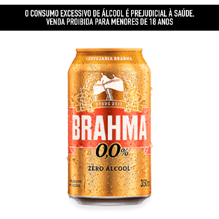 Cerveja Brahma 0,0% Lata 350ml