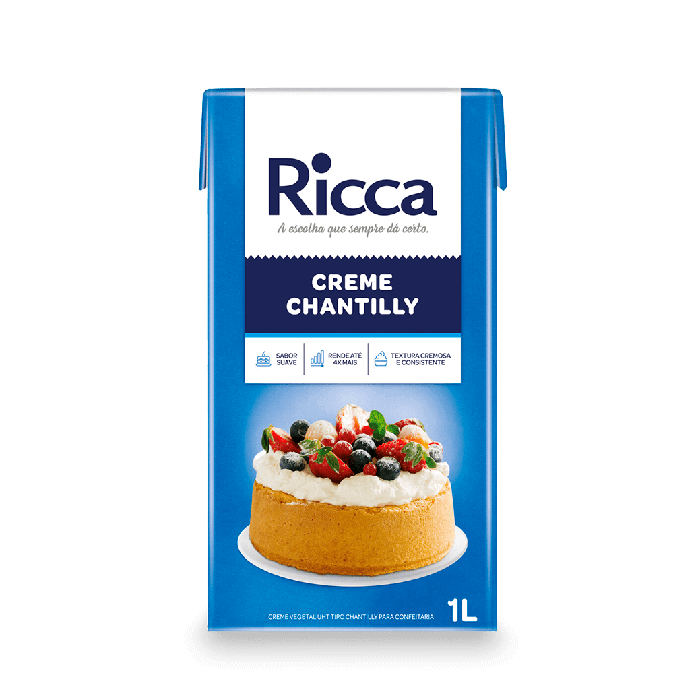 Creme Chantilly Vegetal 1L - Ricca