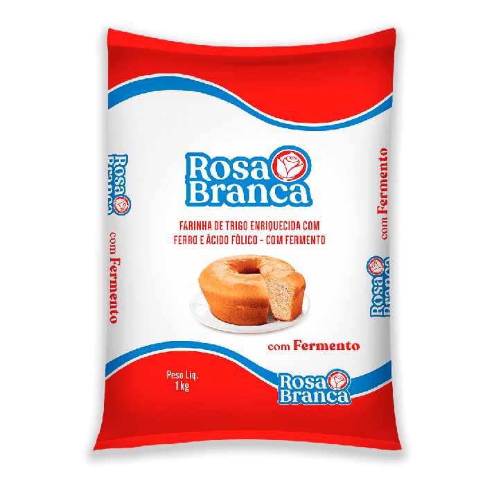 Farinha de Trigo com Fermento Rosa Branca 1kg