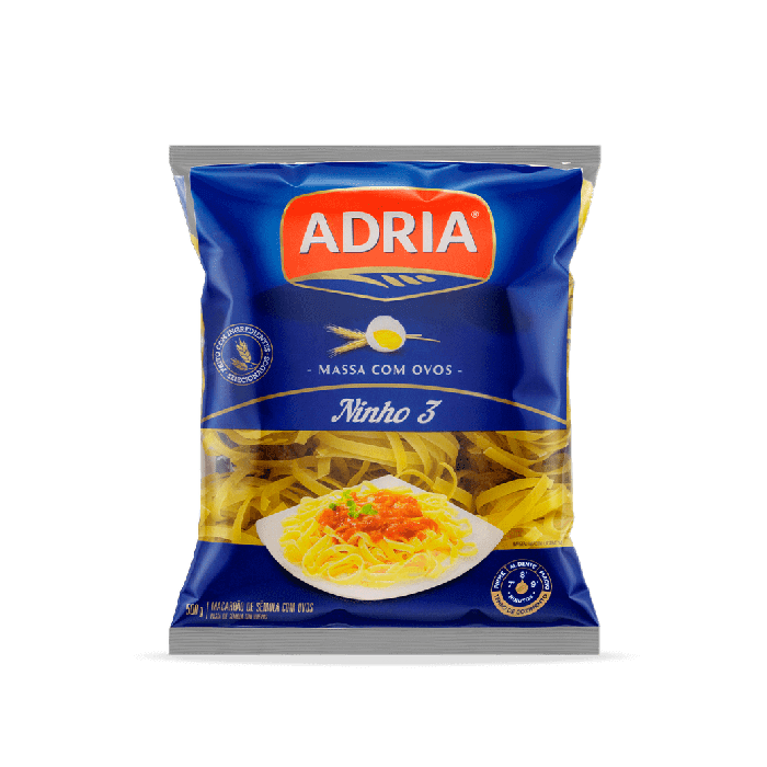 Macarrão com Ovos Ninho 500g - Adria