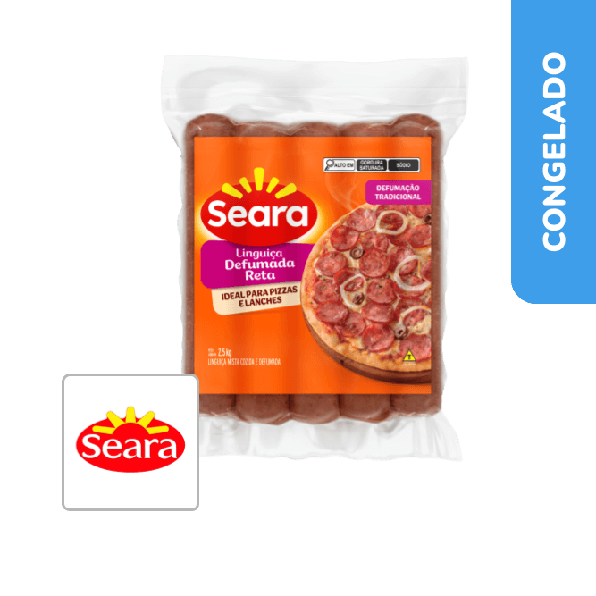 Linguiça Calabresa Reta 2.5Kg - Seara