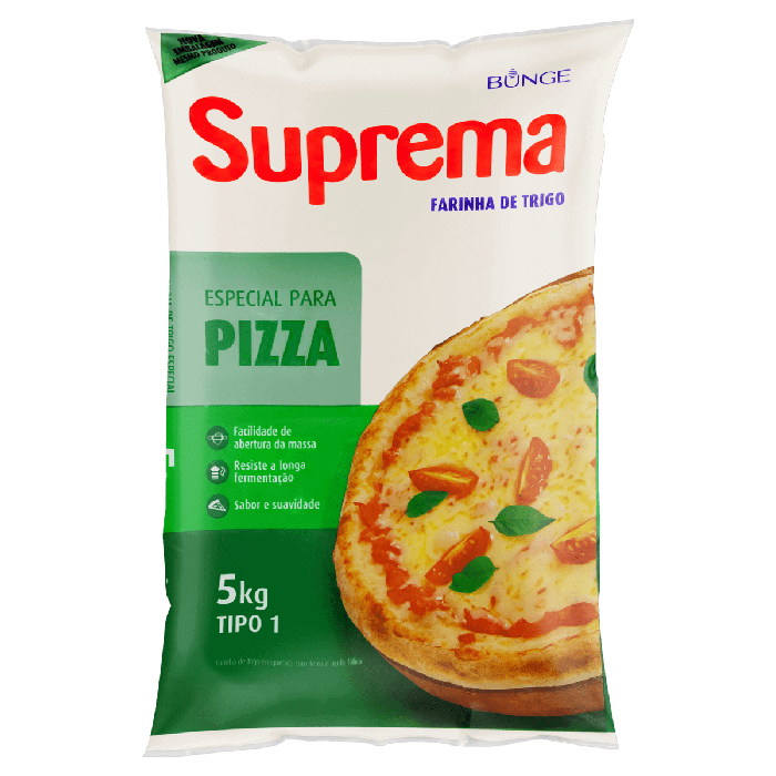 Farinha de Trigo para Pizza Embalagem de Plástico 5Kg - Suprema