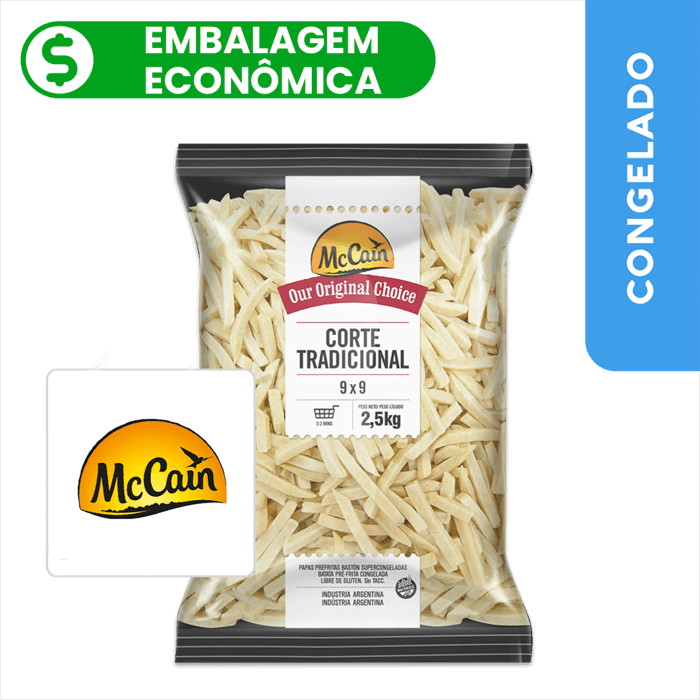 Batata Pré-Frita Corte Tradicional 2.5kg - McCain