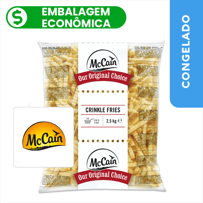 Batata Pré-Frita Crinkle Fries 2.5kg - McCain