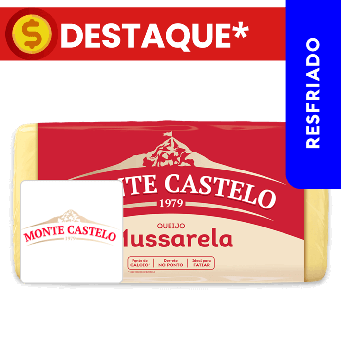 Queijo Mussarela 4.1kg - Monte Castelo
