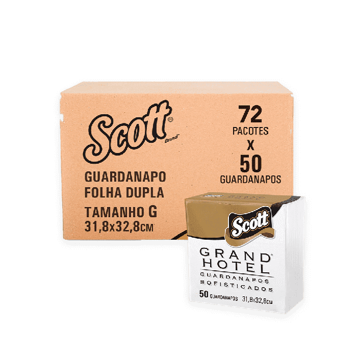 Guardanapo Grande Folha Dupla Grand Hotel Scott 50 Folhas 31,8x32,8cm