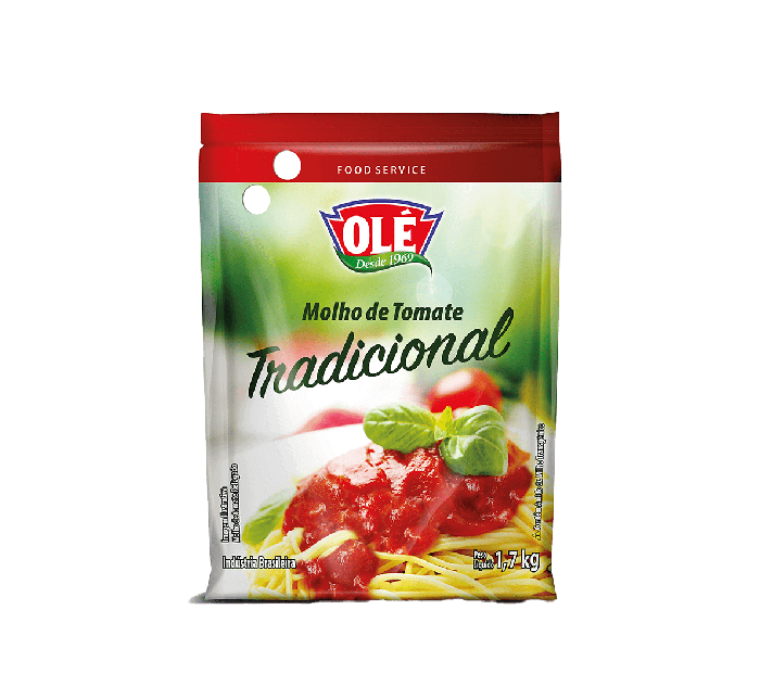 Molho de Tomate Tradicional Sachê 1.7kg - Olé