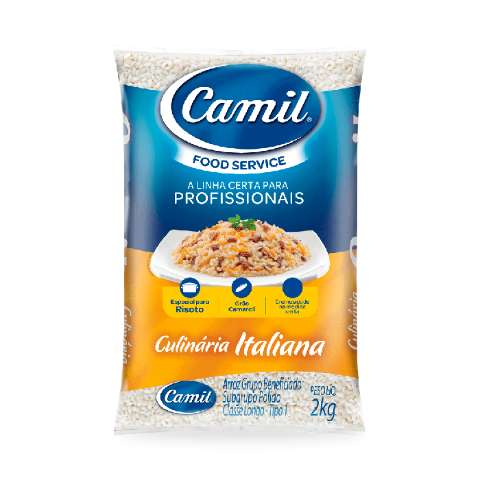 Arroz Culinária Italiana Camil Food Service 2Kg