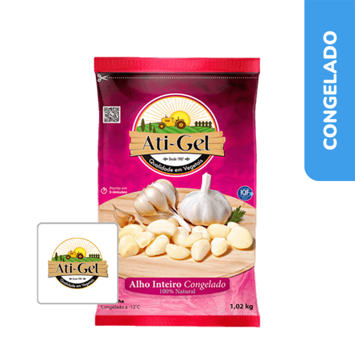 Alho Inteiro Congelado 1.02Kg - Ati-gel