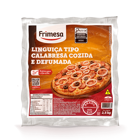 Linguiça Tipo Calabresa Defumada 2.5kg - Frimesa