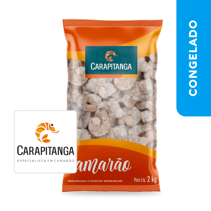 Camarão Cinza Pequeno desc/evisc. "51/60" - Carapitanga